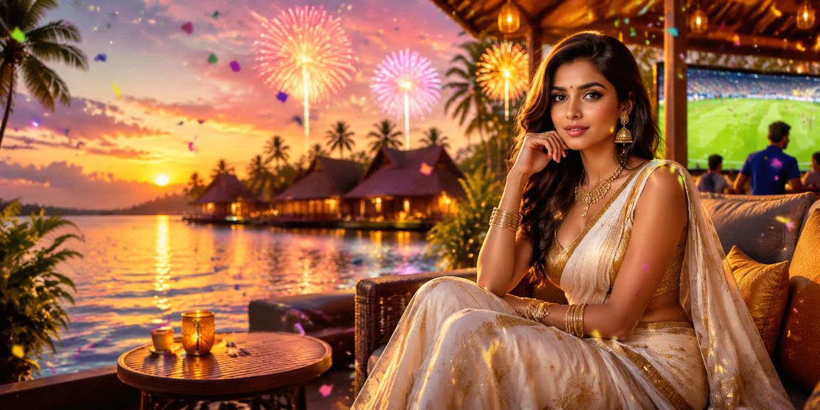 Colorful Kerala festive evening with lottery and betting activities